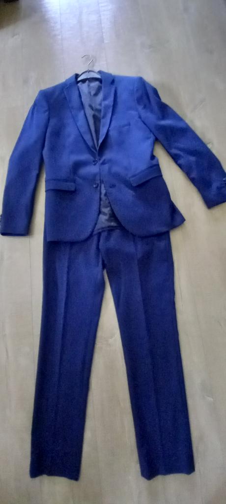 WE fashion blauwe 2-delige heren kostuum/pak maat 44/46., Kleding | Heren, Kostuums en Colberts, Blauw, Ophalen of Verzenden, Gedragen