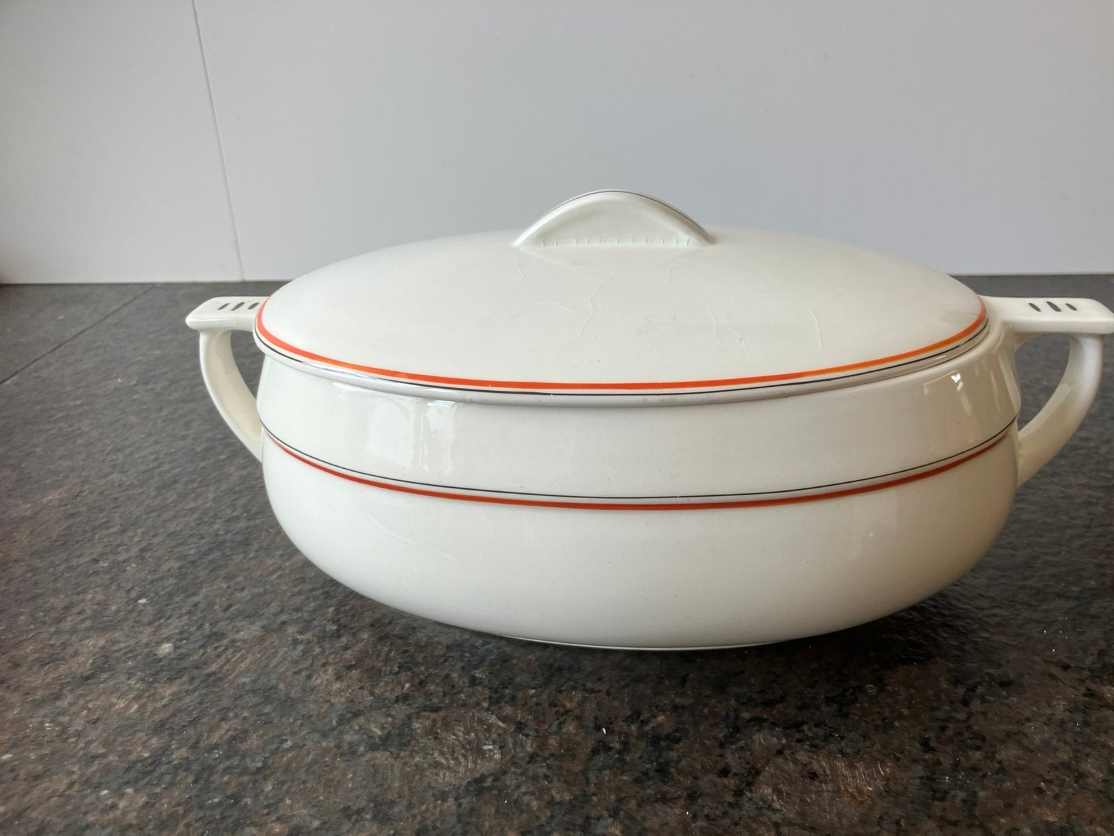 Grote Art Deco dek/serveerschaal NV Sphinx/Petrus Regout, Ophalen of Verzenden
