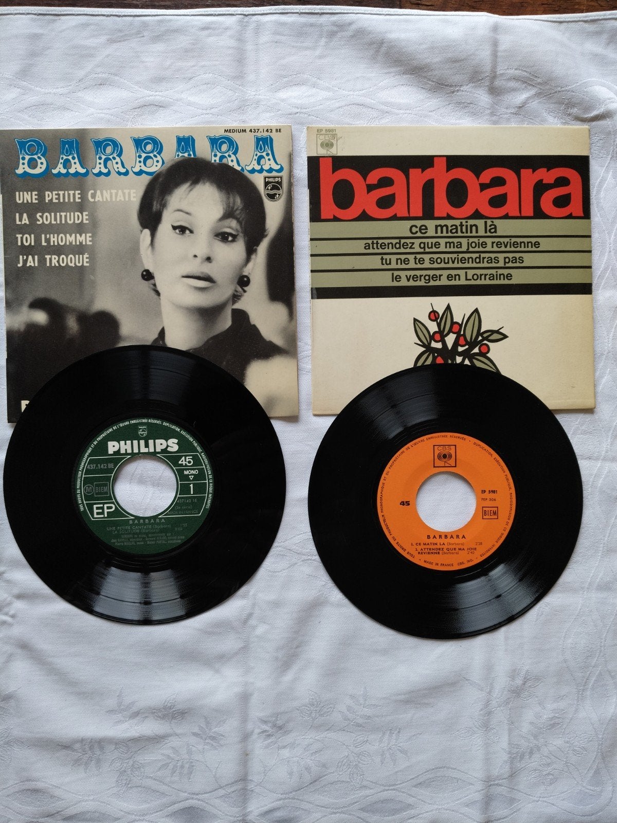 Barbara EP Vinyl Collectie - Franse Chansons, Gebruikt, Verzenden, Overige genres, 7 inch