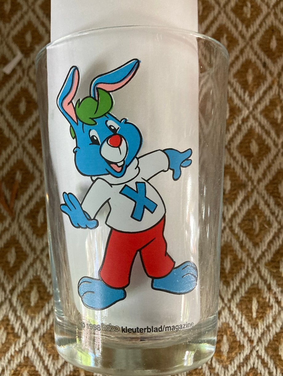 Bobo limonade glasKiekeboe Kleuterblad Magazine Glas 1998, Ophalen of Verzenden, Zo goed als nieuw, Meerkleurig, Overige merken