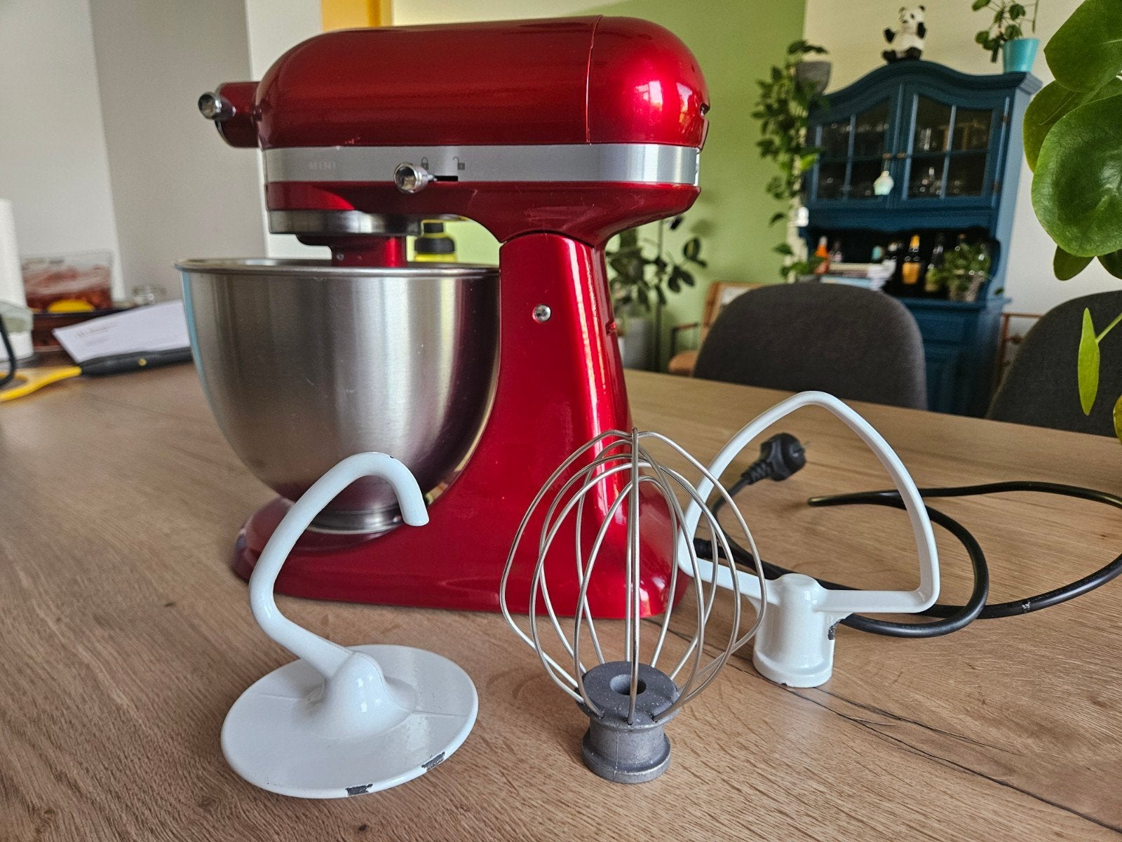 KitchenAid Mini mixer 3.3L rood, Ophalen, Gebruikt, Vaatwasserbestendig, 3 snelheden of meer