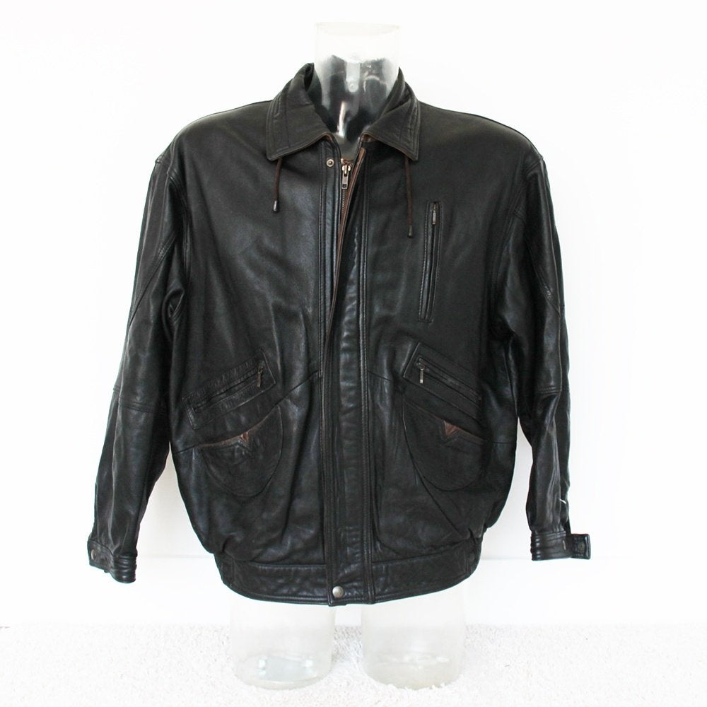 Vintage Lederen Heren Jas281* (Maat 56) € 60,-