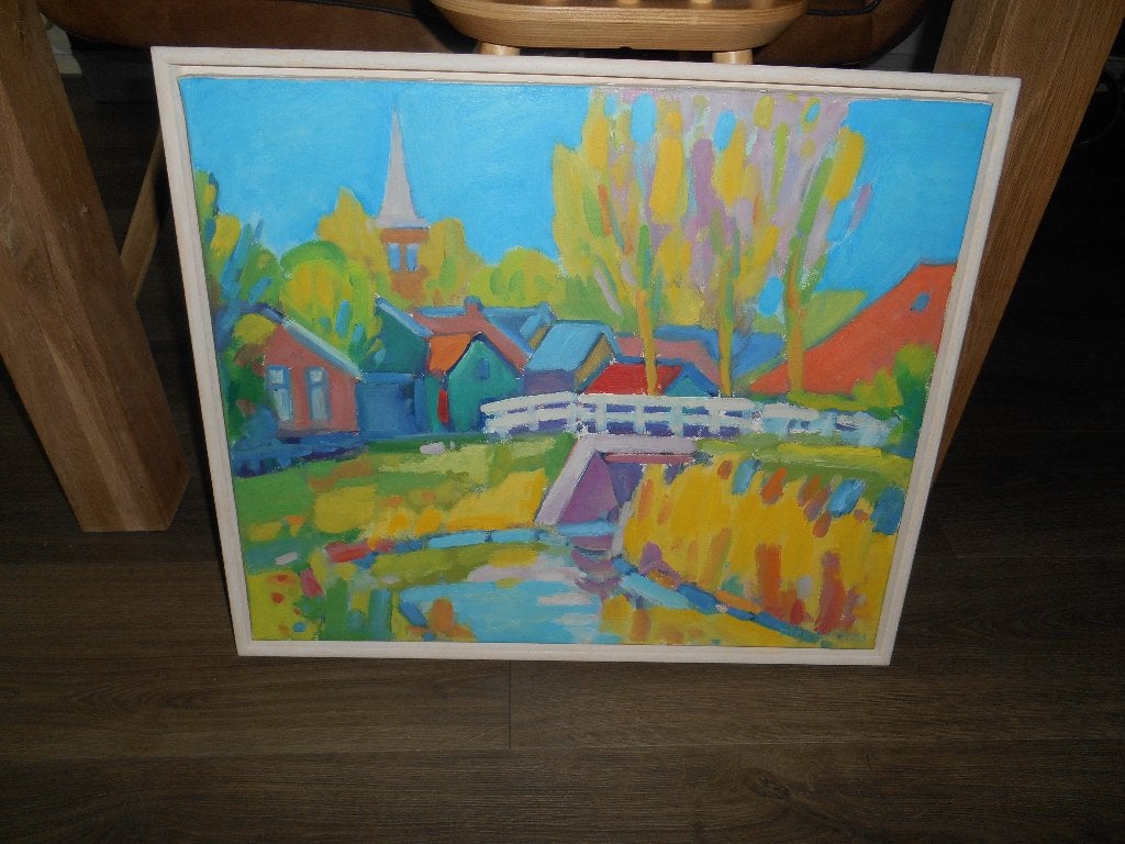 olieverf schilderij dirk beintema 2006-8🌼🌼🏞️, Ophalen of Verzenden
