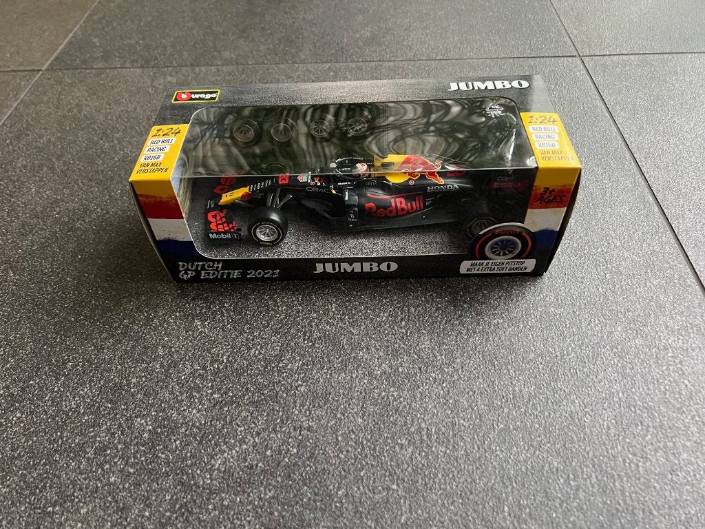 Max Verstappen 2021 raceauto auto 1:24 Jumbo, Ophalen, Nieuw, Bburago
