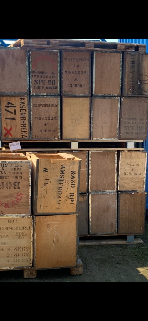 Vintage houten theekisten, Ophalen, Minder dan 50 cm, Gebruikt, Minder dan 50 cm