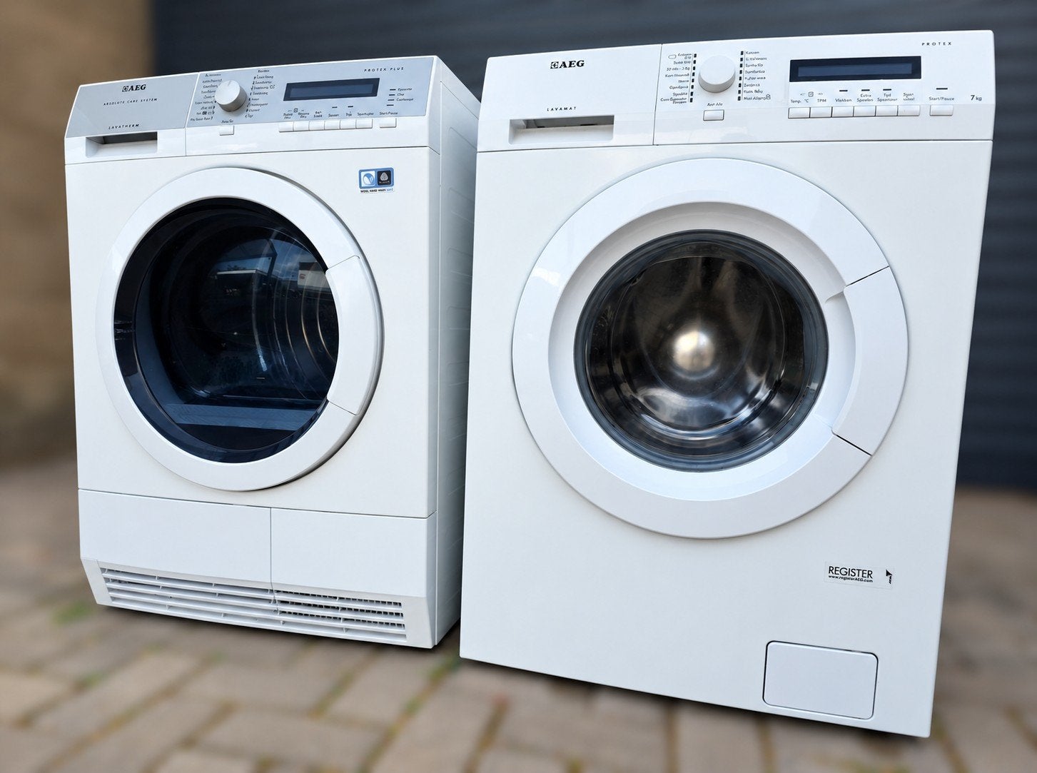 Aeg wasmachine & warmtepompdroger A++