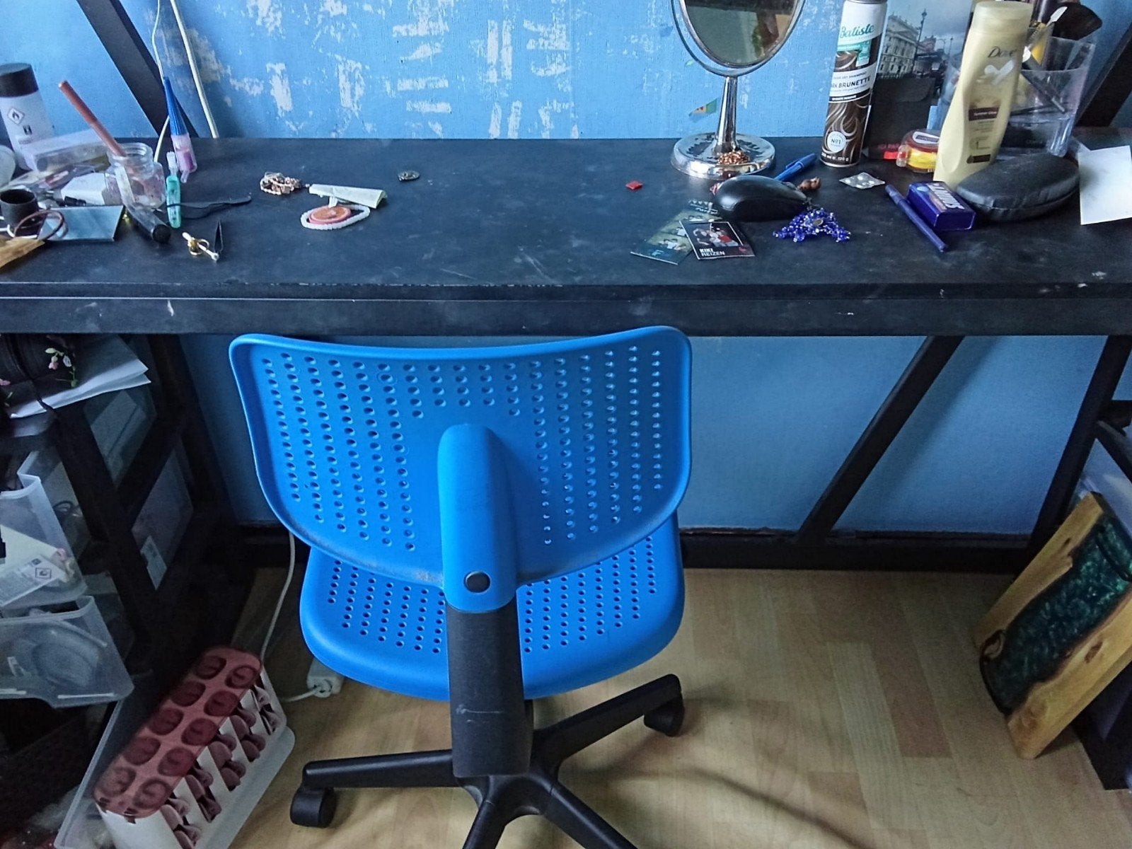 Stapelbed met bureau - Stevig staal, Ophalen, Gebruikt, 90 cm, Tweepersoons