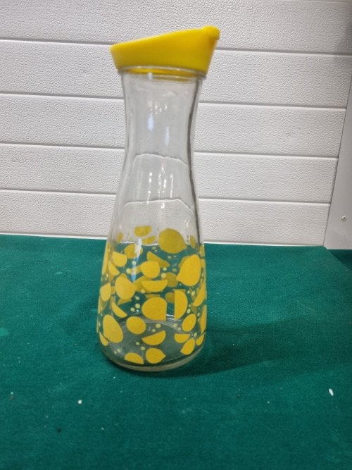 karaf / sapkan glas met citroentjes van glas, Ophalen of Verzenden