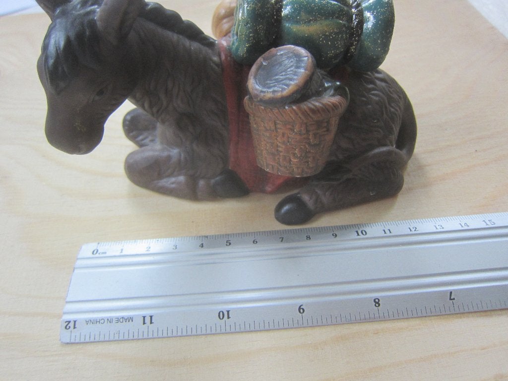 kerststalletje kribbe ezel   6 cm hoog, Diversen, Kerst, Ophalen of Verzenden, Zo goed als nieuw