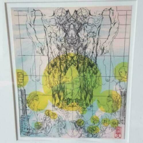 Rondom' - kleurenzeefdruk, 1997 Harald Vlugt. Bergen A'dam, Antiek en Kunst, Kunst | Litho's en Zeefdrukken, Ophalen