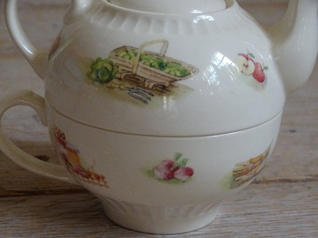 Tea-for-one, Aynsley EDWARDIAN KITCHEN GARDEN, gaaf, Ophalen of Verzenden