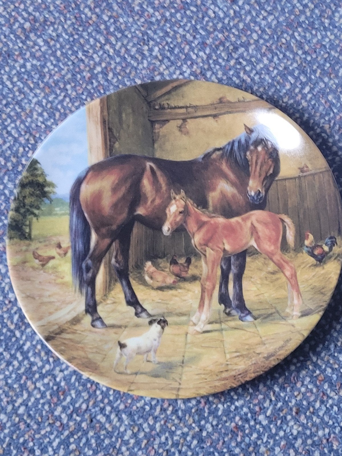 Royal Worcester 'The New Arrival' sierbord 1991, Ophalen of Verzenden
