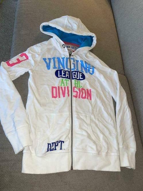 Vingino vest hoodie wit witte 16 176 trui, Gebruikt, Trui of Vest, Vingino, Verzenden