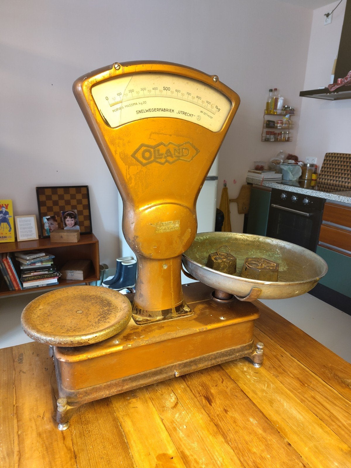 Olland weegschaal | decoratief of restauratie, Antiek en Kunst, Antiek | Keukenbenodigdheden, Ophalen