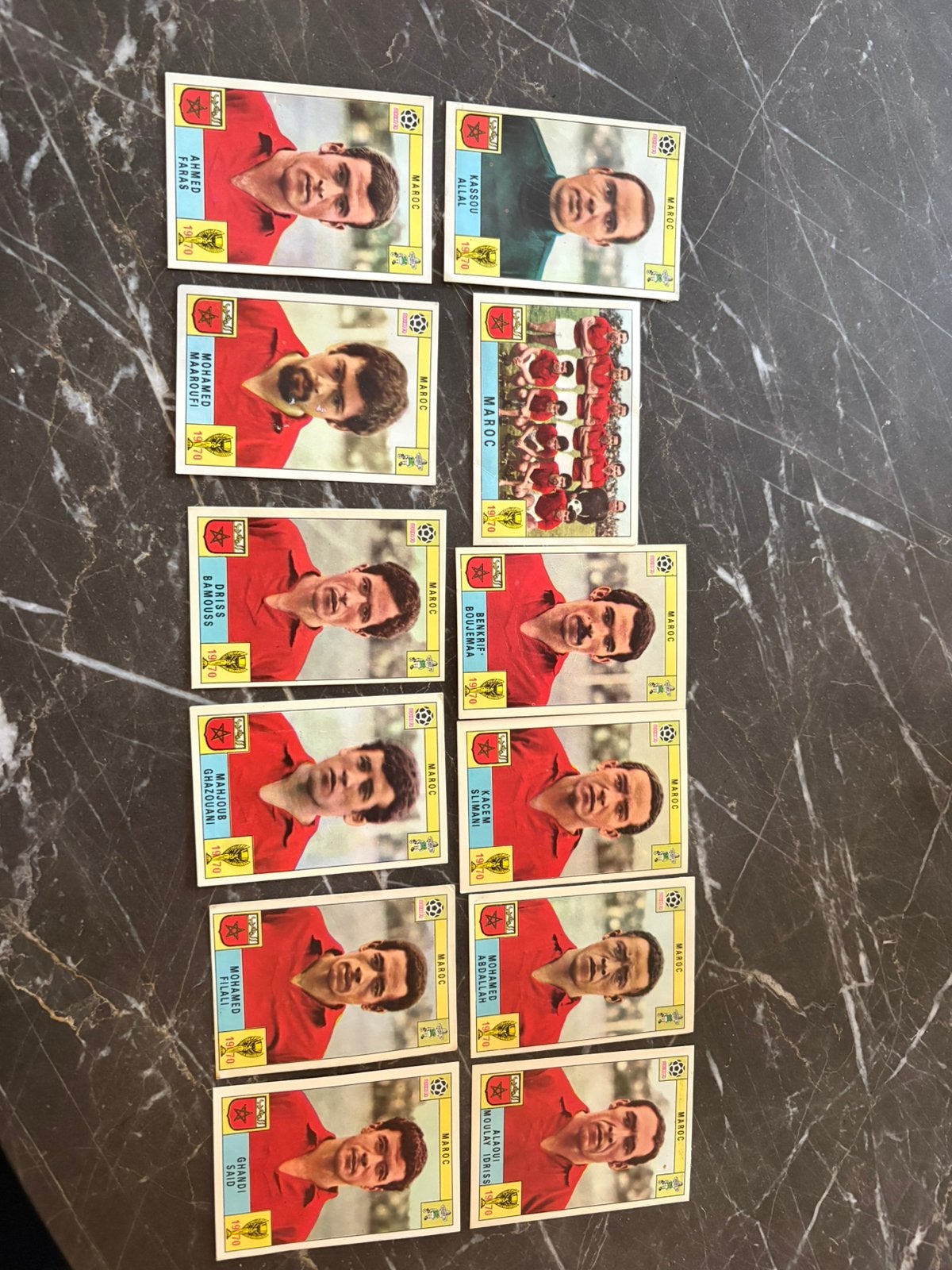 Panini Mexico 70 - Marokko gehele team - redelijke staat, Ophalen of Verzenden, Gebruikt, Buitenlandse clubs, Poster, Plaatje of Sticker