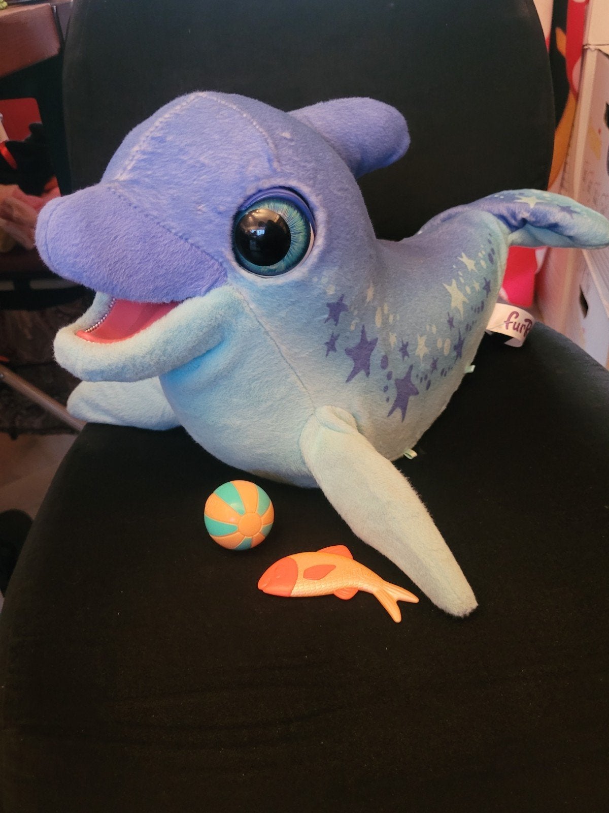 FurReal Ff Luvimals Dolphina Interactieve Dolfijn, Met kleding of accessoire, Overige merken, Overige typen, Blauw