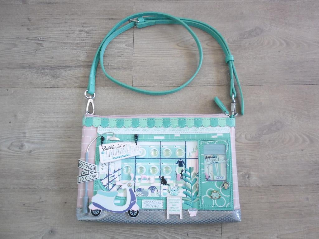 Handtas Vendula London | Bubble Cats Laundromat Kate Bag, Verzenden, Zo goed als nieuw, Roze, Handtas