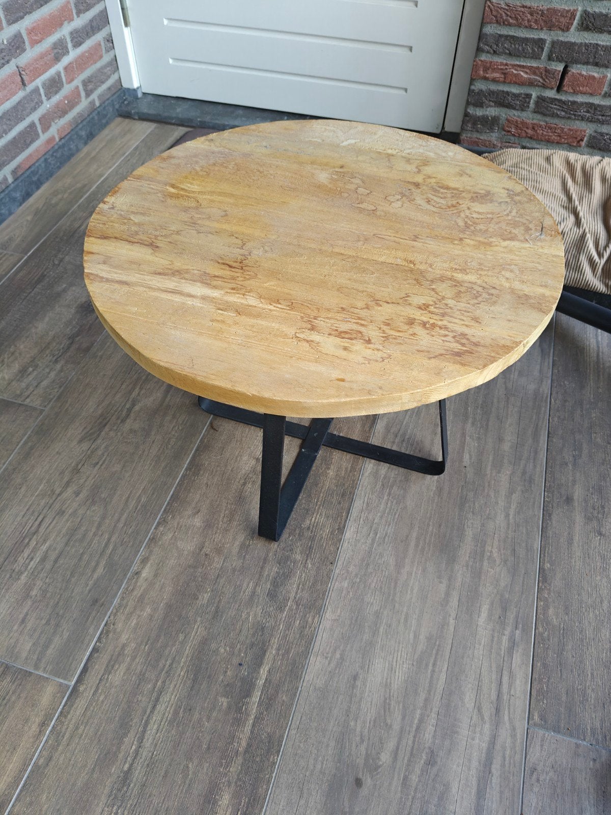 Bijzettafeltje, Ophalen, Gebruikt, Rond, Hout