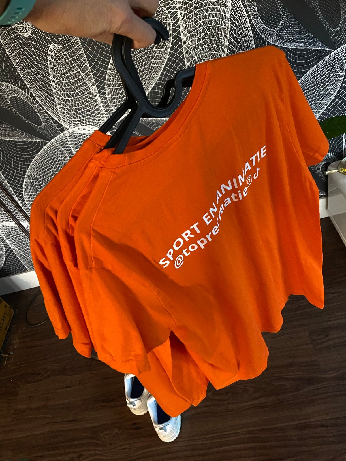 3 Oranje T-shirts met 'TOPPER' opdruk - Diverse maten, Ophalen, Zo goed als nieuw, Overige maten, Oranje