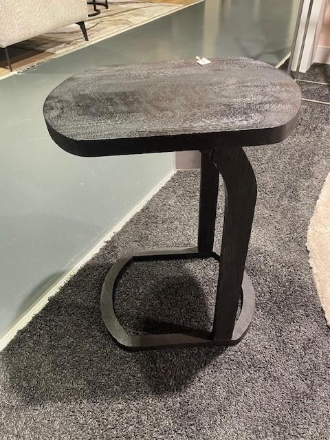 Laptoptafel Enzo - zwart mango - 30b x 40d x 55h cm, Minder dan 55 cm, Zo goed als nieuw, Modern, Ovaal
