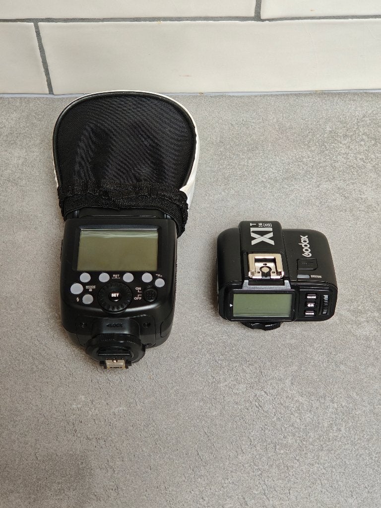 Godox TT685S Sony TTL Flitser + X1T-S Trigger + Softboxen, Audio, Tv en Foto, TTL, Externe flitser, Ophalen of Verzenden, Zo goed als nieuw