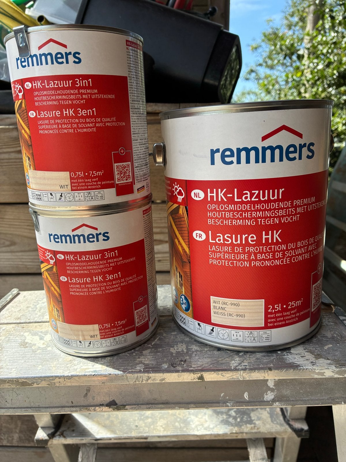 Remmers HK-Lazuur 3in1  (Wit), Ophalen, Wit, Nieuw, Beits