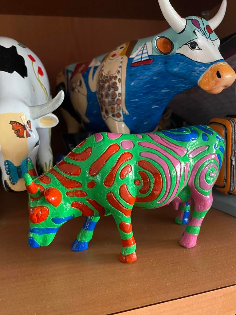 Nieuw Cow Parade koe Reverberações medium gratis verzending., Ophalen of Verzenden