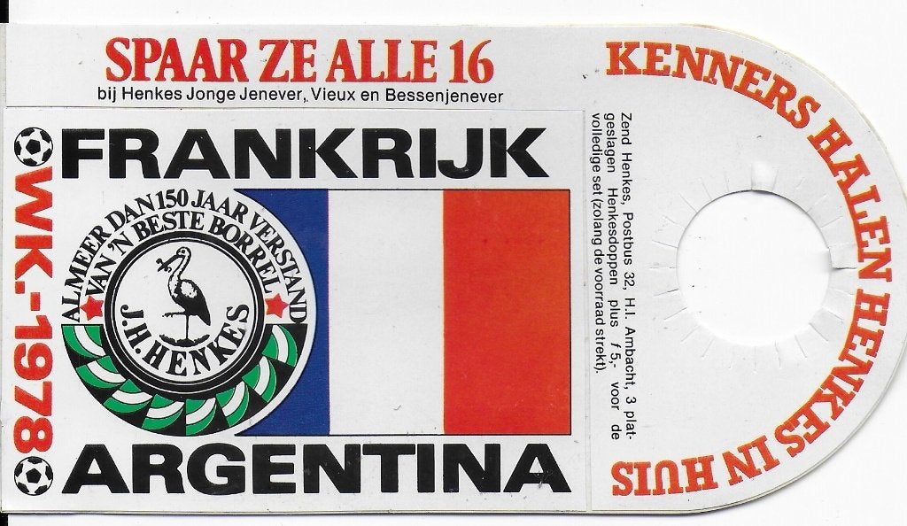 Rso91 sticker wk 1978 frankrijk argentina, Ophalen of Verzenden, Zo goed als nieuw, Overige typen