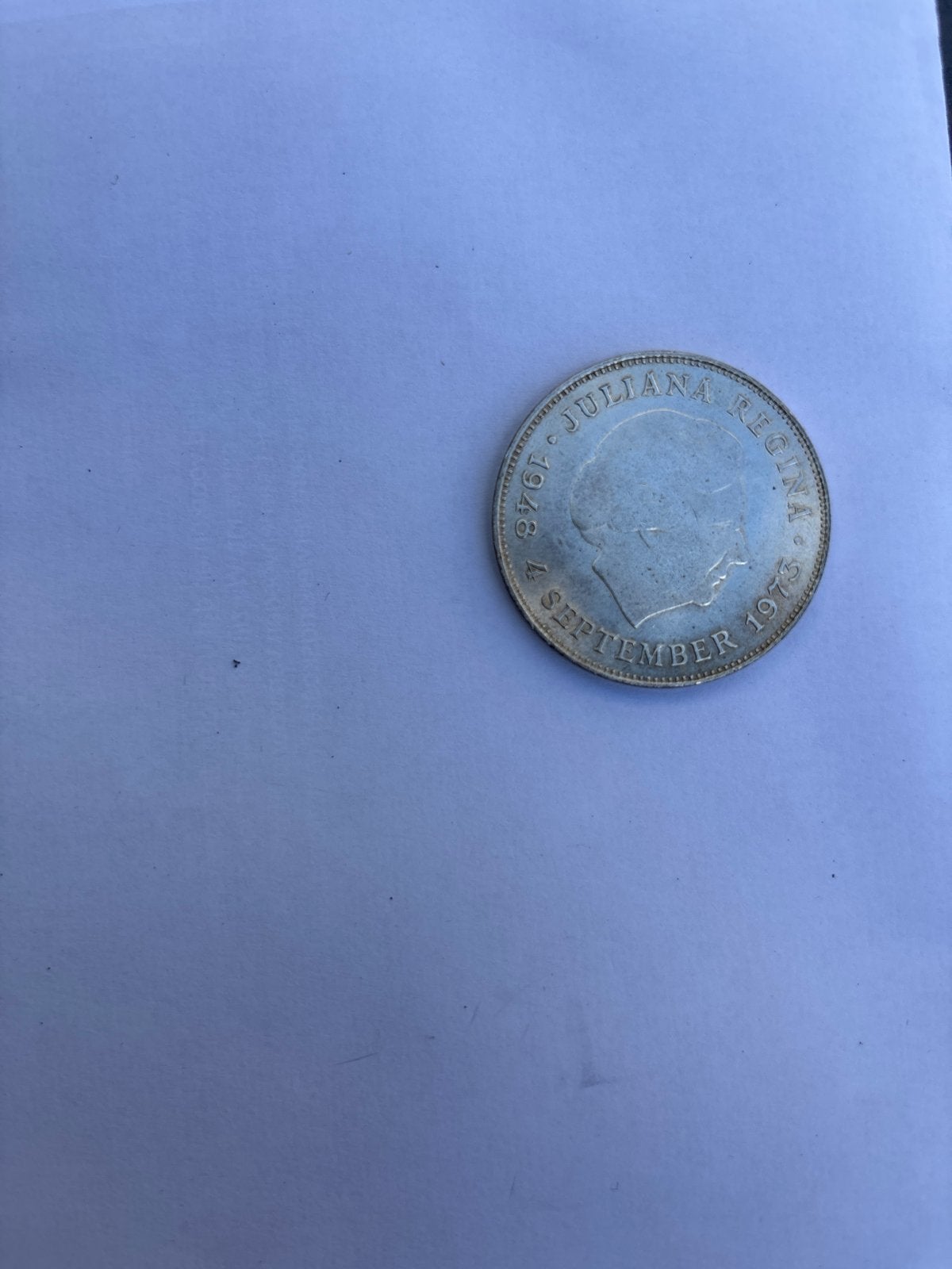 Zilveren 10 Gulden Munt Koningin Juliana 1973, Koningin Juliana, Zilver, Ophalen of Verzenden, Losse munt
