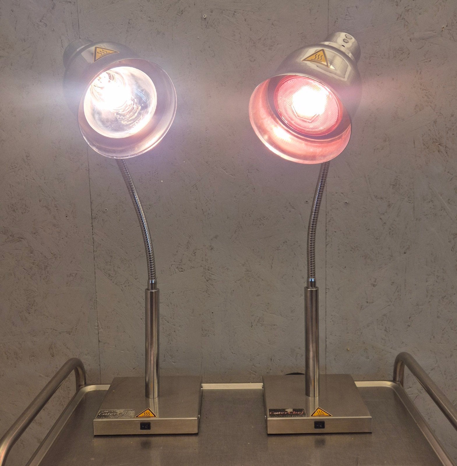 2x CaterChef professionele warmhoudlamp RVS 250W, Ophalen, Caterchef, N.v.t, N.v.t