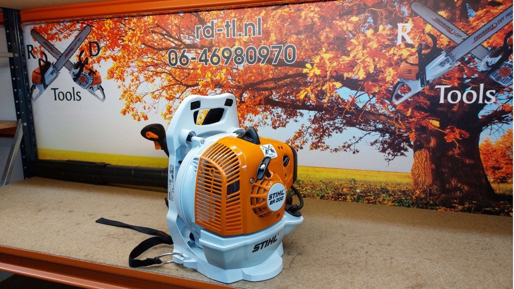 Stihl BR 200 Ruggedragen Bladblazer BR200, Tuin en Terras, Niet ingevuld, Gebruikt, Niet ingevuld, Ruggedragen