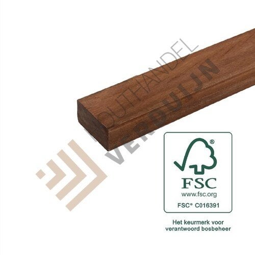 FSC 100% Liggers Gesch 4zijdig glad 45 x 90 x 3000 mm, Nieuw, Ophalen of Verzenden, Hardhout, 250 cm of meer