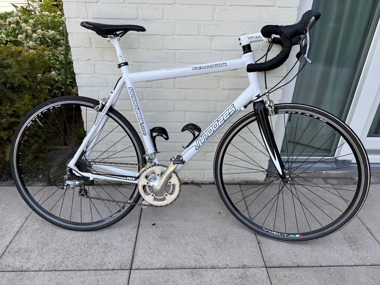 Heren Racefiets Moozes Squadron - Frame 57 cm Wit, Fietsen en Brommers, Fietsen | Racefietsen, Gebruikt, Aluminium, 57 tot 61 cm