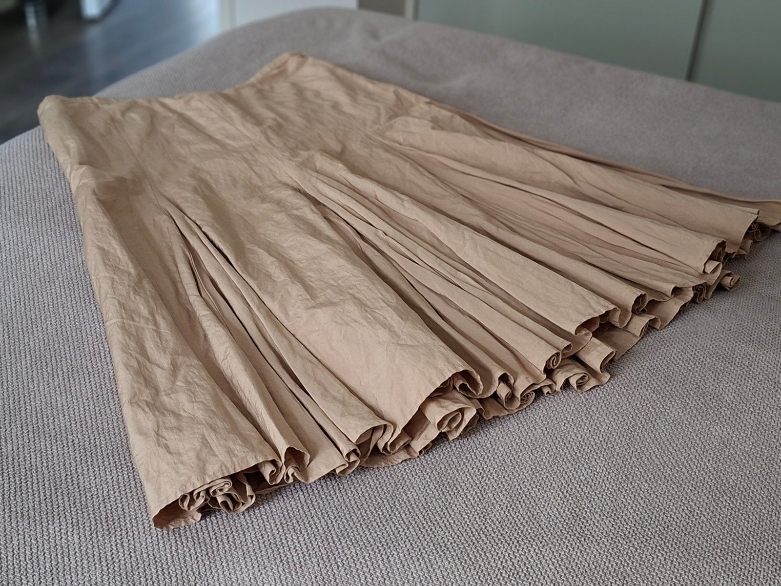 feestelijke rok, Kleding | Dames, Ophalen, Beige, Maat 42/44 (L), Zo goed als nieuw
