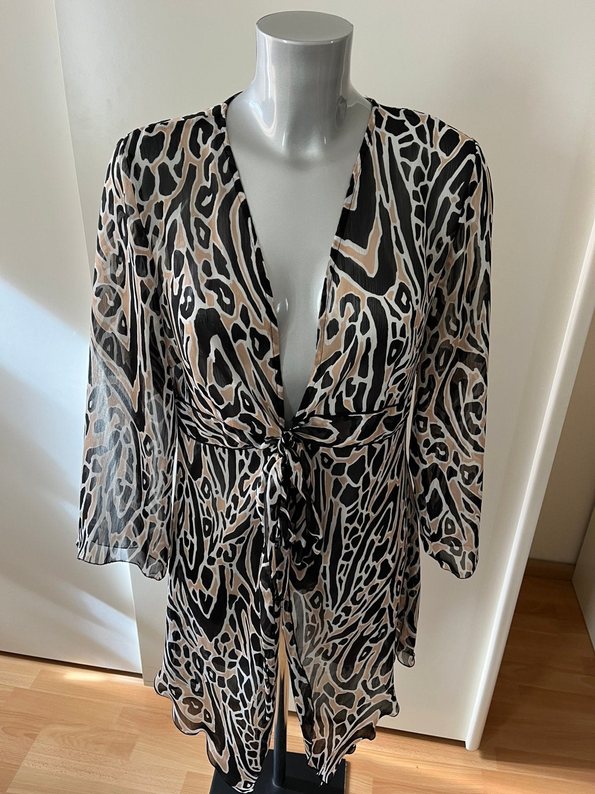 Luchtige strandtuniek dierenprint maat L/XL, Ophalen of Verzenden, Zo goed als nieuw, Meerkleurig, Overige typen