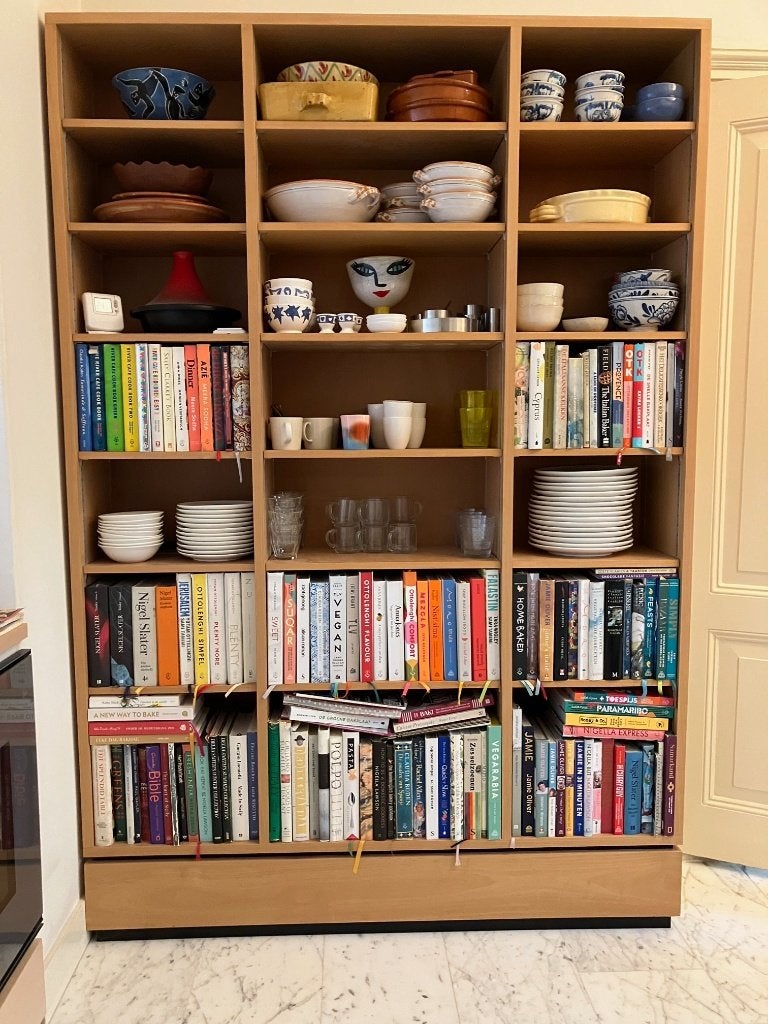 Boekenkast beuken, Ophalen, Met plank(en), Gebruikt, 100 tot 150 cm
