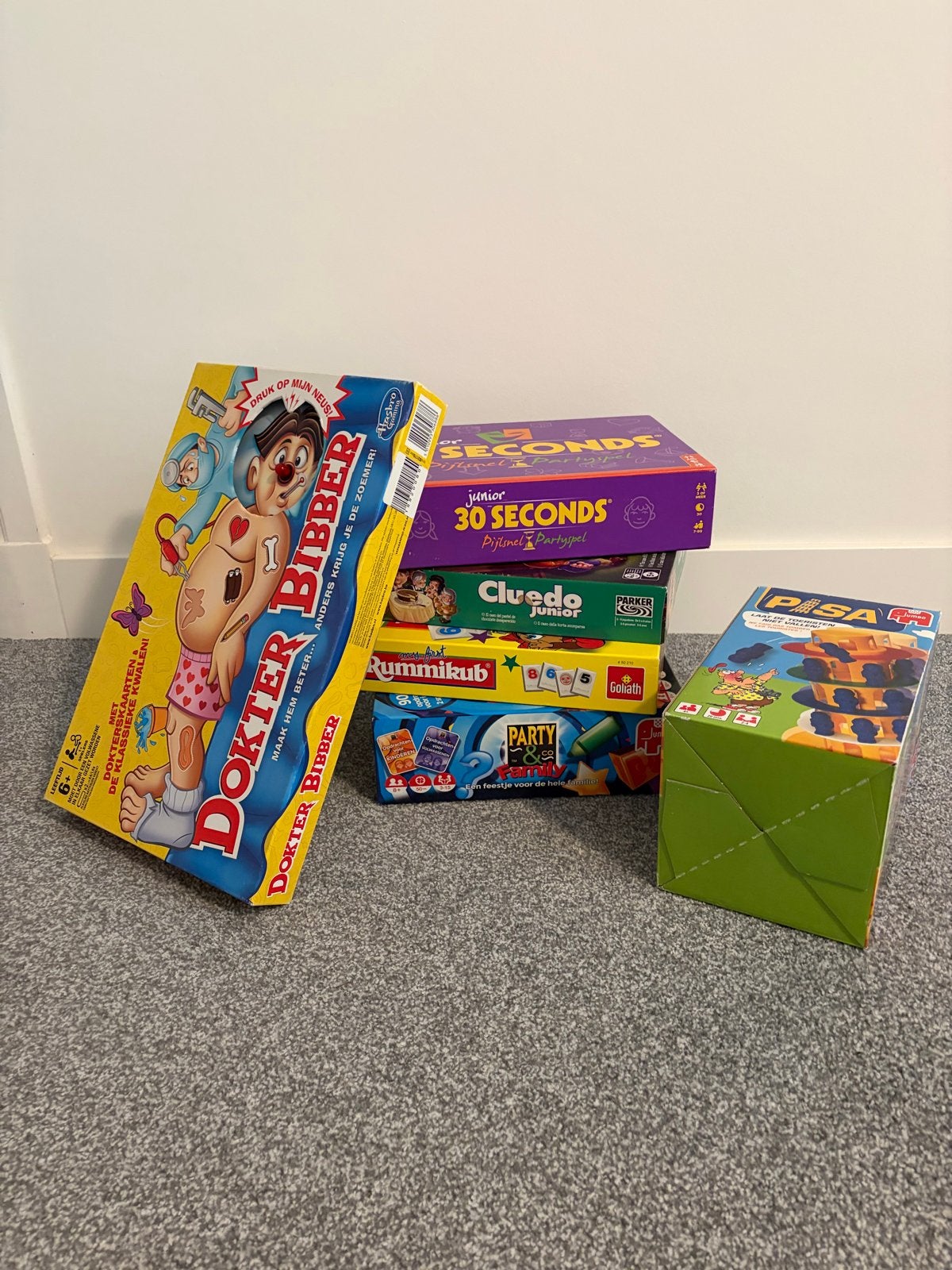 Bordspellenpakket: Dokter Bibber, 30 Seconds Junior en meer, Een of twee spelers, Ophalen, Gebruikt
