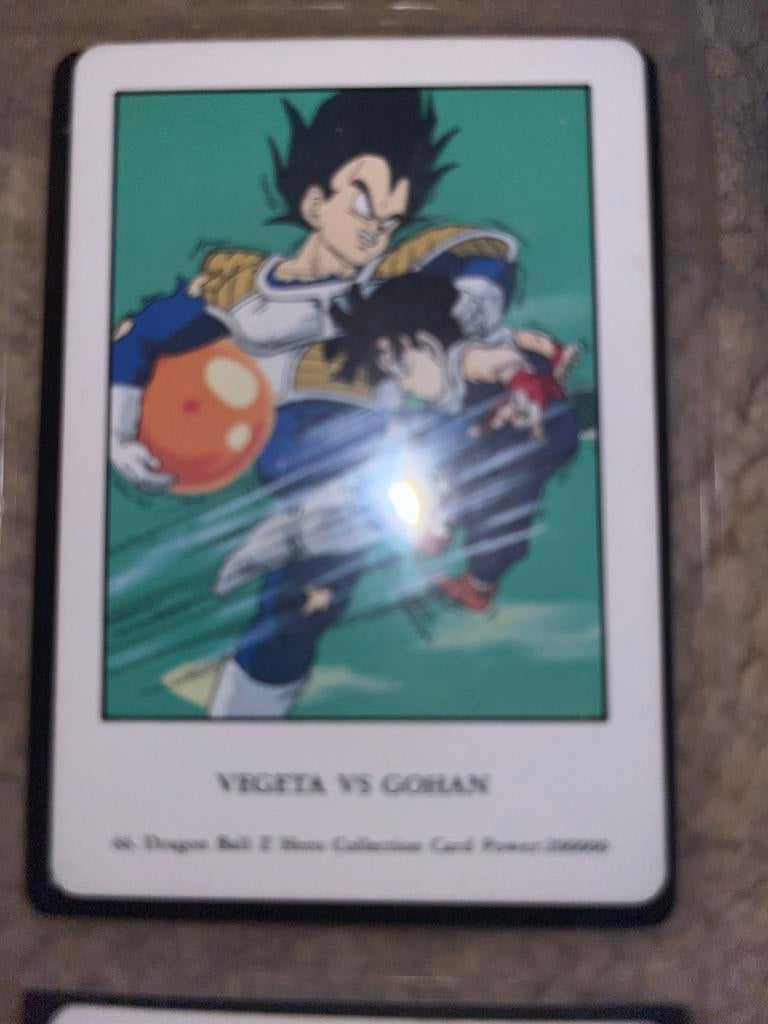Dragon Ball Z Hero Collection Kaart - Vegeta vs Gohan, Ophalen of Verzenden, Gebruikt