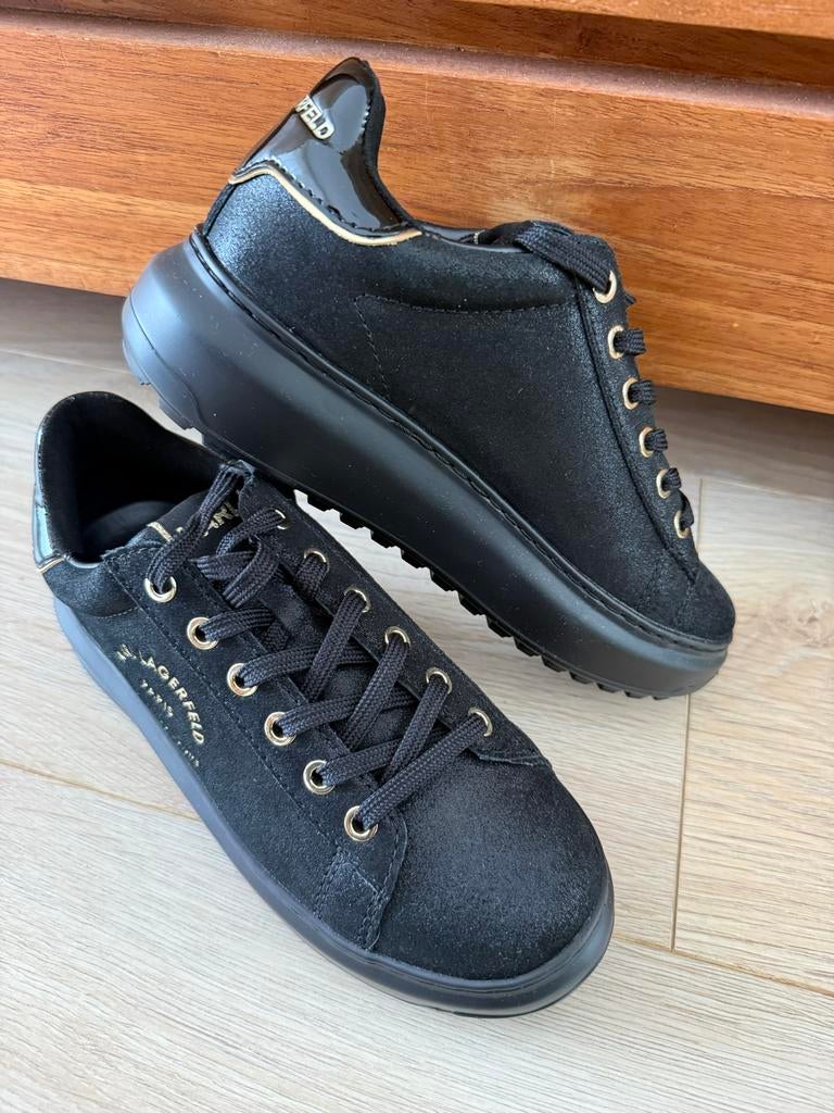 Karl Lagerfeld Sneakers Zwart met Gouden Details, Kleding | Dames, Schoenen, Ophalen, Nieuw, Zwart, Sneakers of Gympen