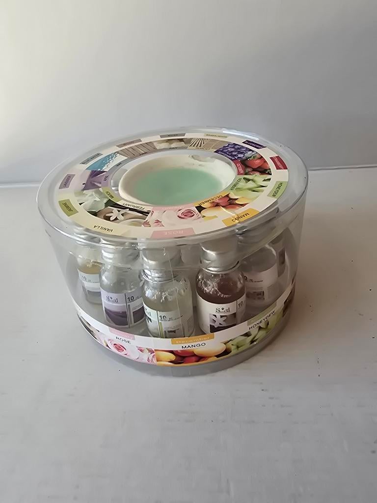 Aromatherapie set met diverse geuren, Huis en Inrichting, Meerkleurig, Kunststof, Ophalen of Verzenden, Zo goed als nieuw