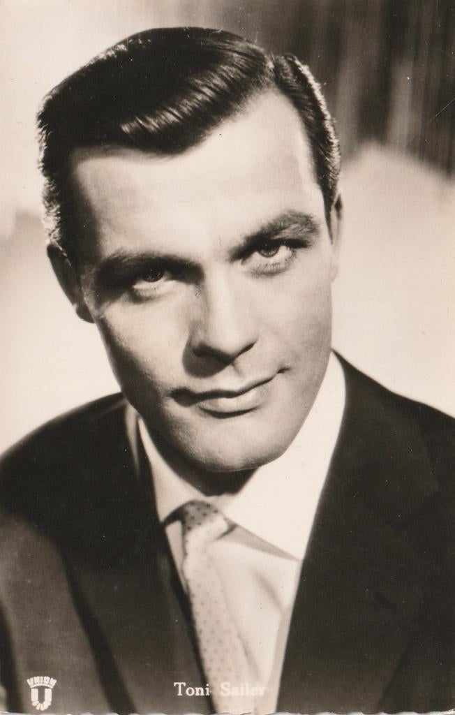 Oude Kaart Toni Sailer, Verzenden, 1940 tot 1960, Ongelopen, Sterren en Beroemdheden