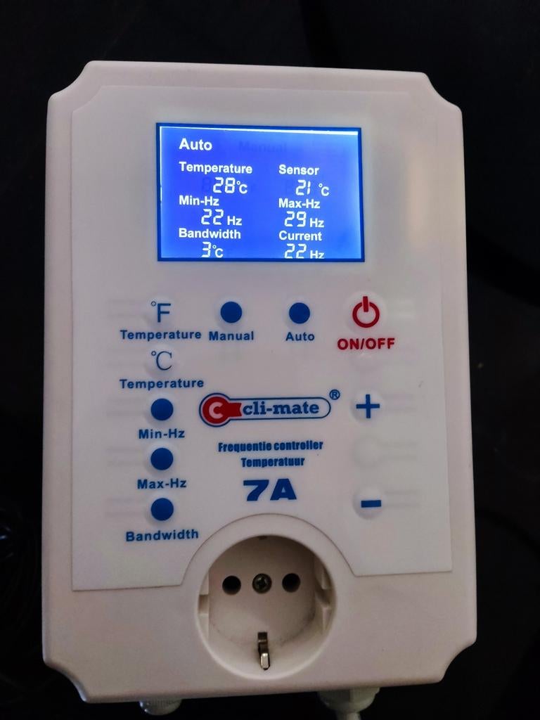 Cli-mate frequentieregelaar temperatuur controller, Ophalen of Verzenden