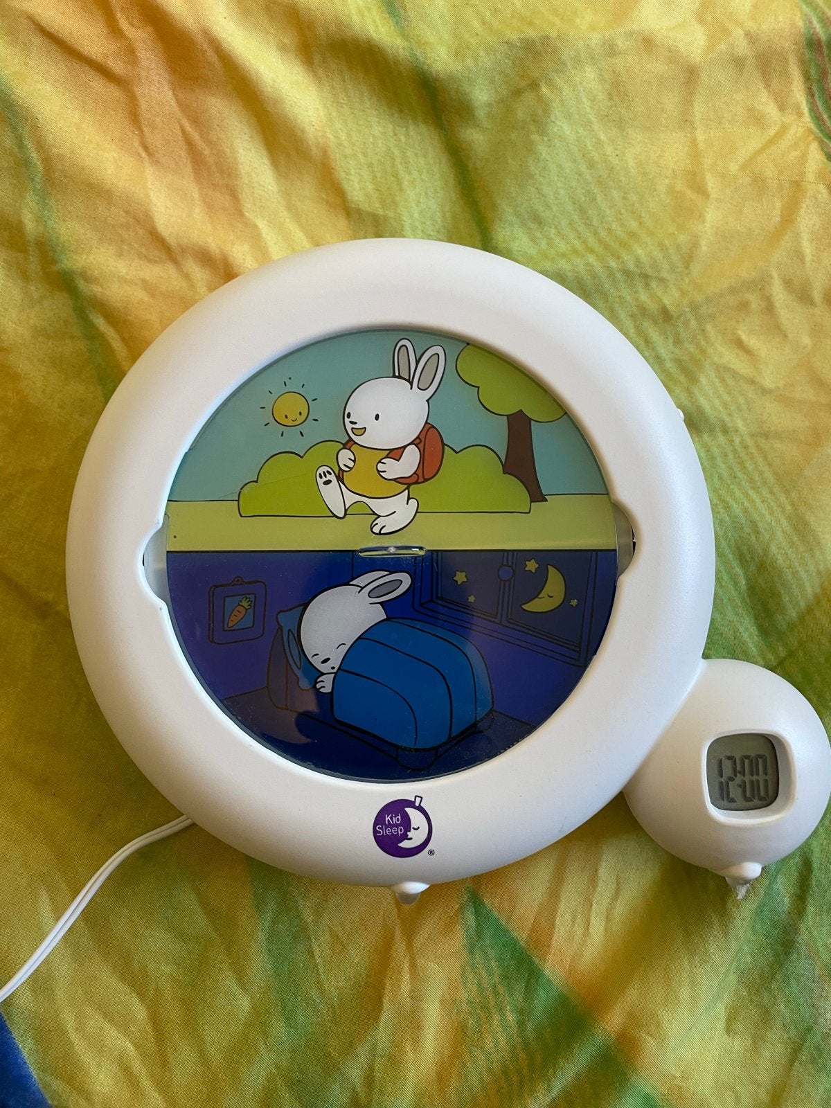Kid Sleep Kinderwekker - Konijn Slaaptrainer, Ophalen, Gebruikt, Wit, Werkt op batterijen