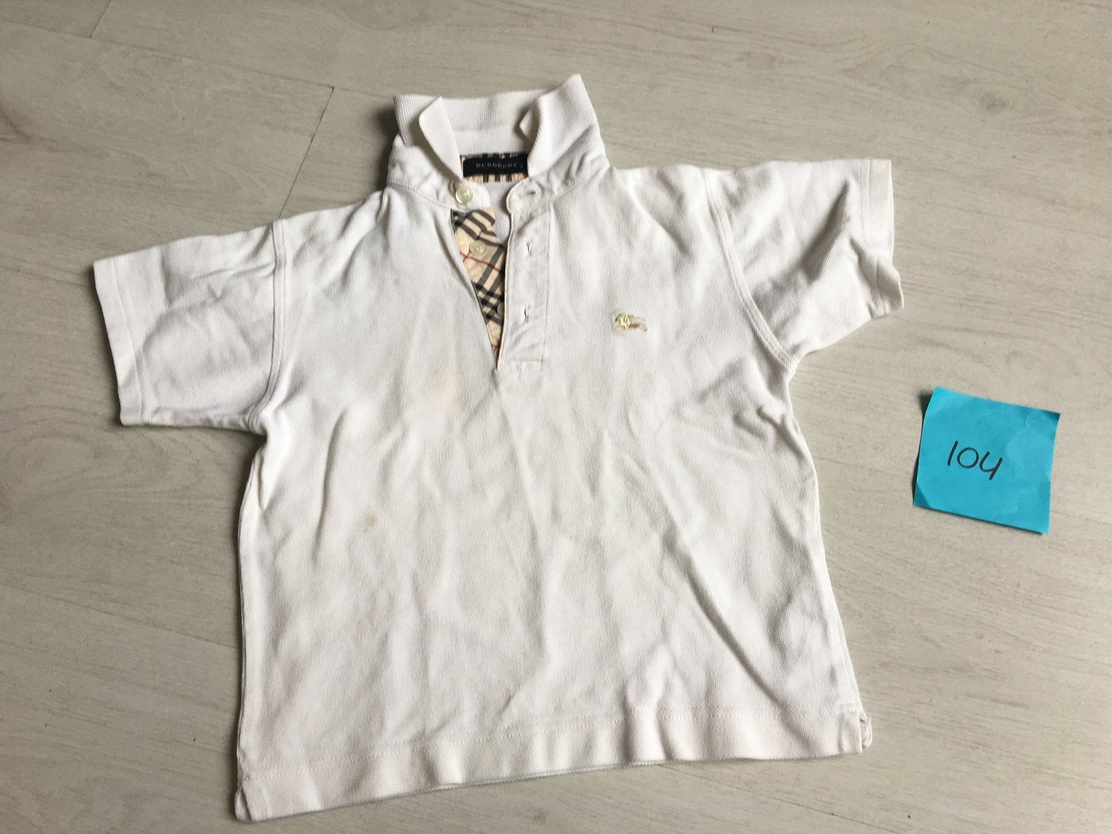 Burberry shirt maat 104, Kinderen en Baby's, Kinderkleding | Maat 104, Ophalen, Zo goed als nieuw, Jongen, Shirt of Longsleeve