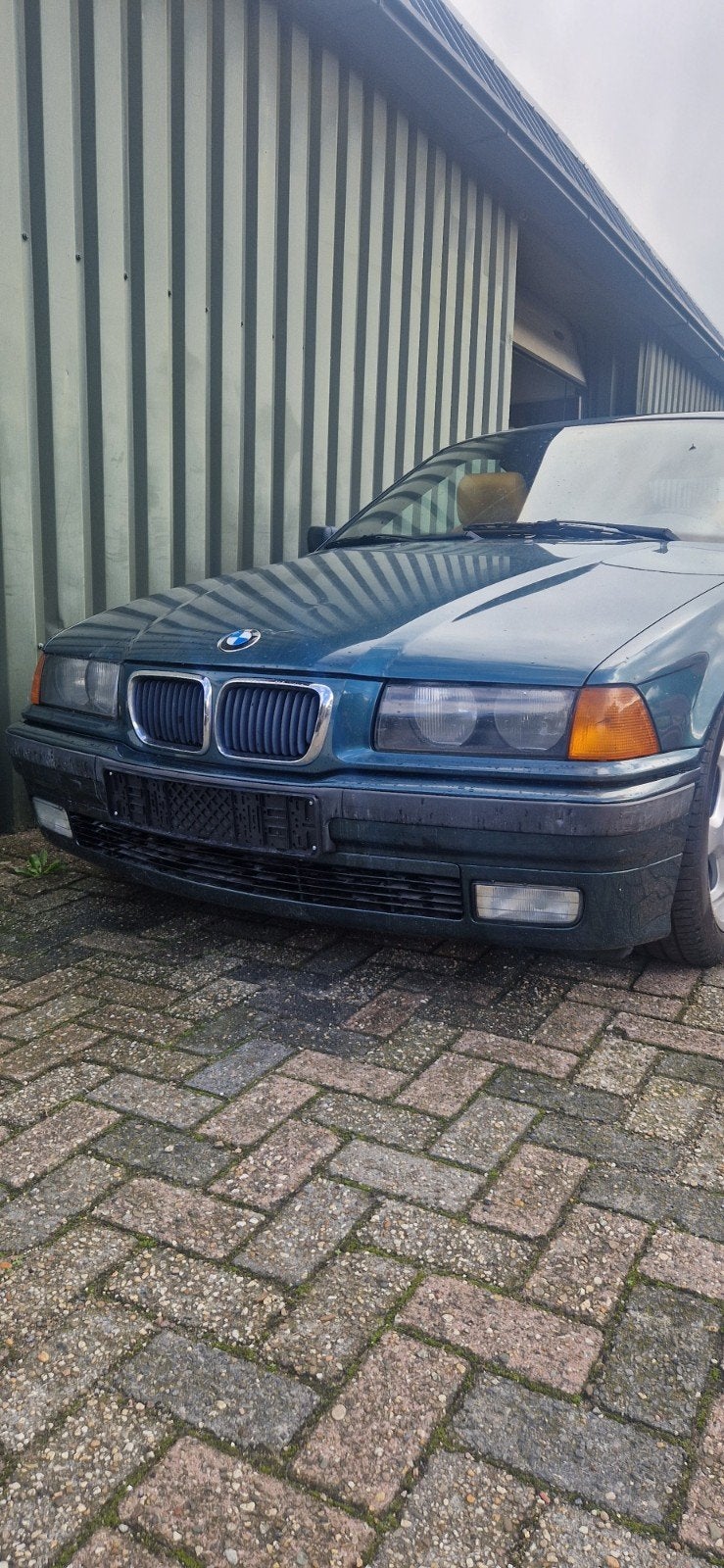 BMW E36 Compact Bumpers Voor + Achter Ascotgroen, Auto-onderdelen, Ophalen, Gebruikt, Bumper, Voor