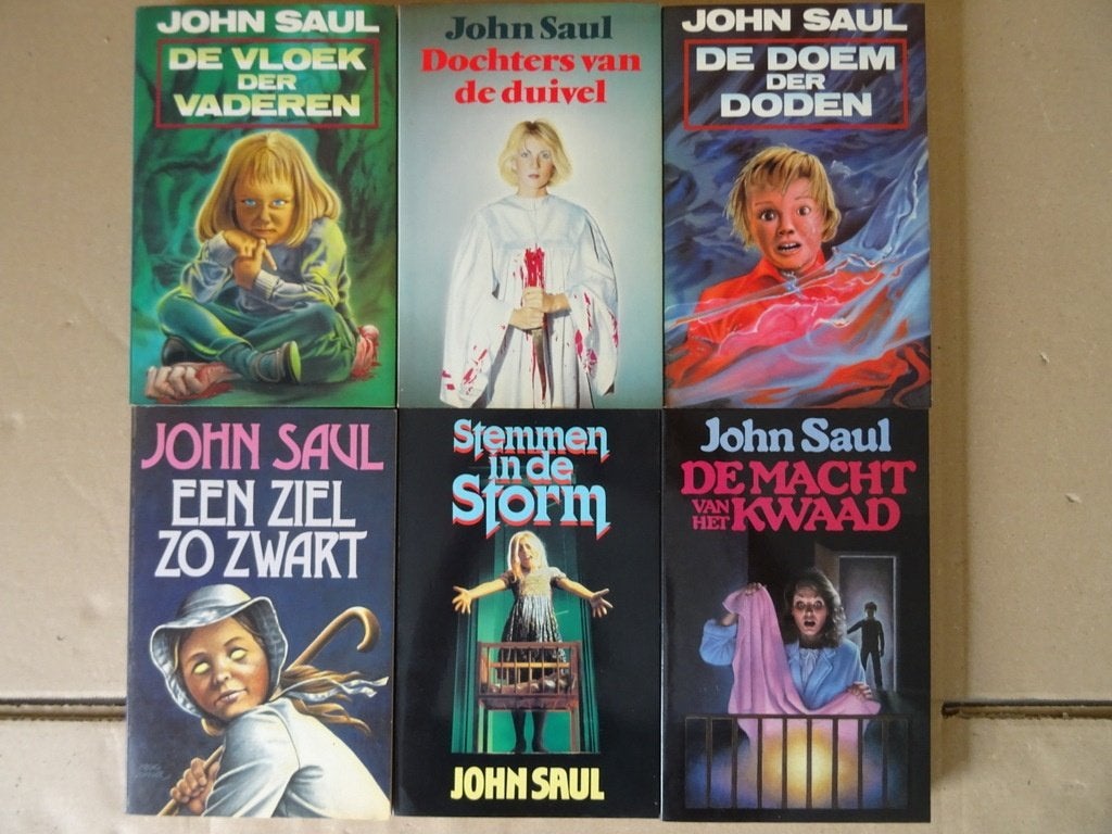 Collectie 6x vintage John Saul boek boeken 1977-1982, Boeken, Zo goed als nieuw, Nederland, John Saul, Ophalen of Verzenden