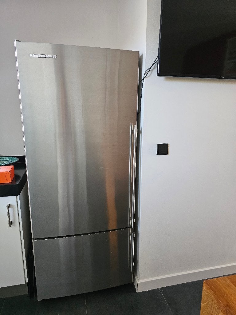 Liebherr koelkast rvs, Ophalen, Gebruikt, 200 liter of meer, 60 cm of meer