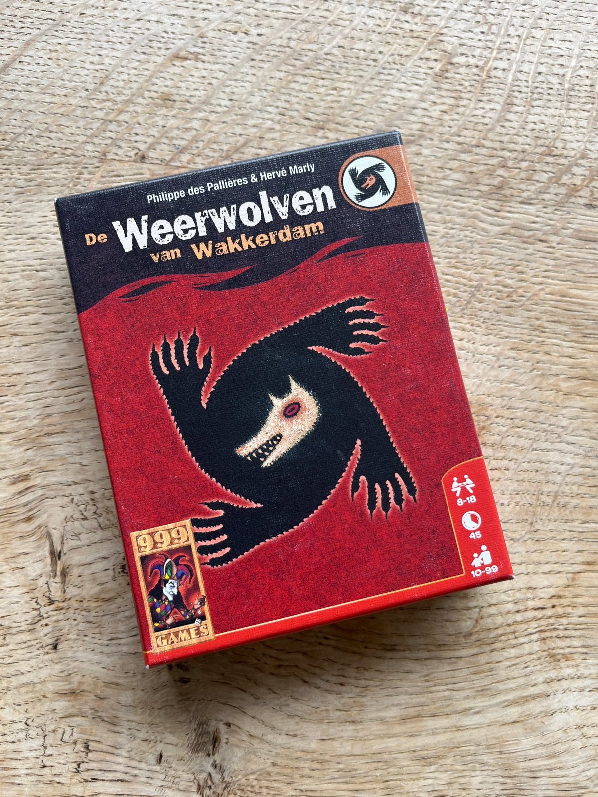 De Weerwolven van Wakkerdam - 999 Games, Hobby en Vrije tijd, Gezelschapsspellen | Bordspellen, Zo goed als nieuw, Vijf spelers of meer