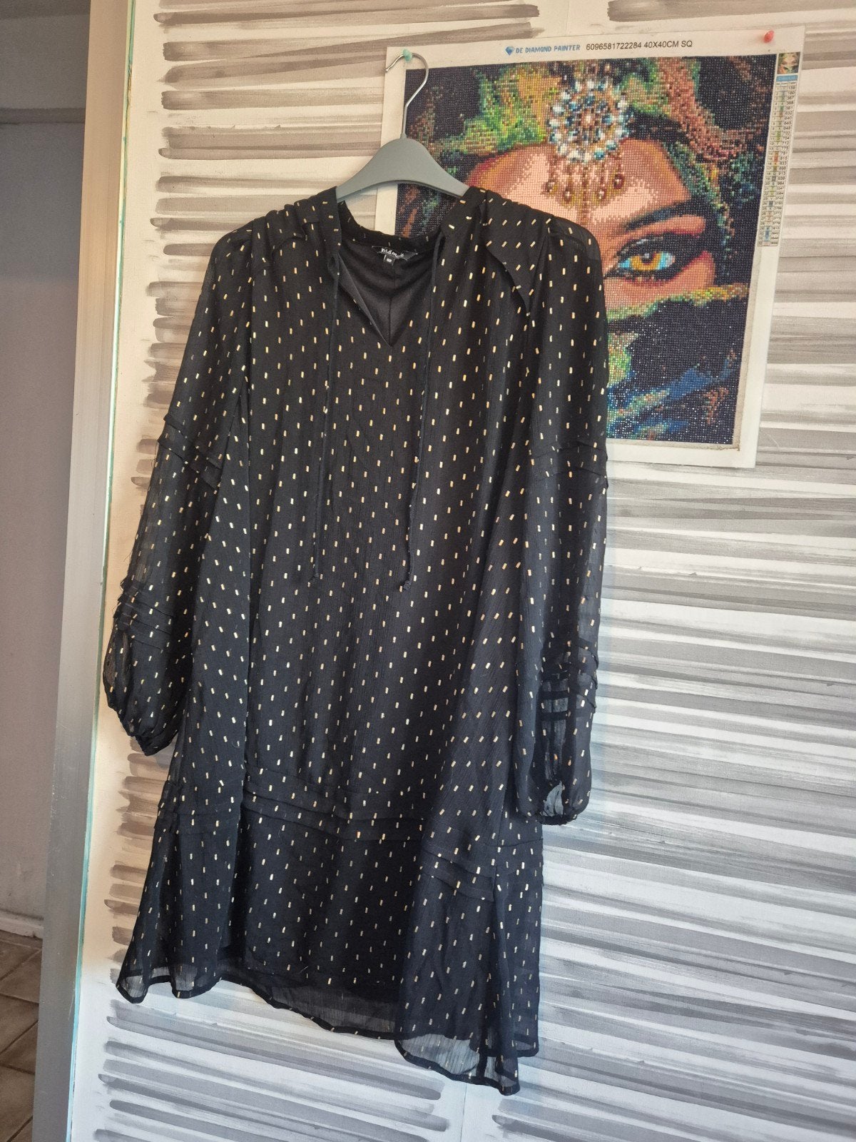 Zwart tuniek met gouden streepjes - MS Mode - Maat 50, Ophalen, Zwart, Maat 46/48 (XL) of groter, MS Mode