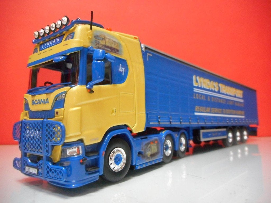 TEKNO SCANIA LYNDA'S TRANSPORT UK 87533, Ophalen of Verzenden, Nieuw, Bus of Vrachtwagen, Tekno
